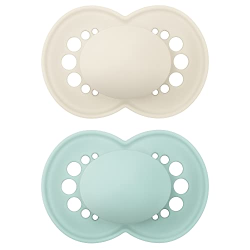 MAM Original Matte Pacifier 1 Sterilizing Pacifier Case Pacifiers 6 Plus Months Unisex Baby Pacifier Best Pacifiers for Breastfed Babies Sterilizing Storage Case 6 16 Months Pack of 2 0 belly baby and beyond