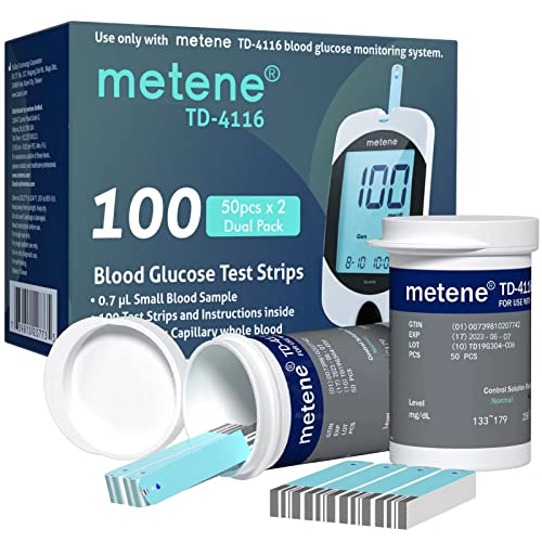 Metene TD 4116 Blood Glucose Test Strips 100 Count Blood Sugar Test Strips for Diabetes Use with metene TD 4116 Blood Glucose Monitoring System Only 0 belly baby and beyond