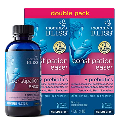 Mommys Bliss Constipation Ease with Prebiotics Promotes Bowel Movements Gentle Safe No Harsh Laxatives Age 6 Months 4 Fl Oz Pack of 2 0 belly baby and beyond