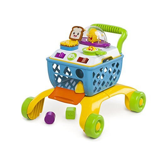Bright Starts Giggling Gourmet 4 in 1 Shop n Cook Walker Shopping Cart Push Toy Ages 6 months 0 belly baby and beyond