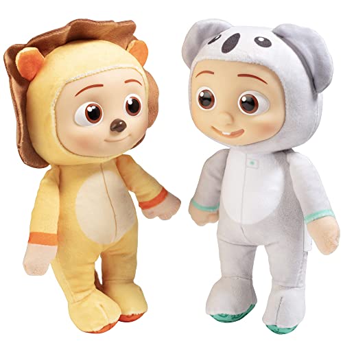 CoComelon JJ Lion Koala Plush Toys 2 Pack 8 Cute Soft Plush Stufffed Animals Doll Figures Officially Licensed Gift for Kids Toddlers Ages 1 3 0 belly baby and beyond