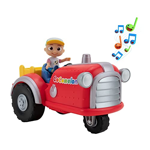 CoComelon Official Musical Tractor wSounds Exclusive 3 inch Farm JJ Toy Play a Clip of Old Macdonald Song Plus More Sounds and Phrases 0 belly baby and beyond