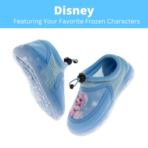 Disney Frozen Water Shoes for Girls Pool Aqua Socks for Kids Anna Elsa Sandals Princess Bungee Waterproof Beach Slides Sport Character Summer Slip on Quick Dry ToddlerLittle Kid 0 0 belly baby and beyond