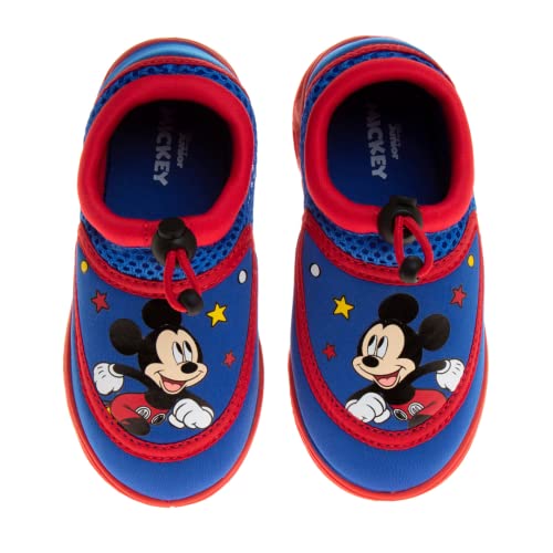 Disney Mickey Mouse Boys Water Shoes Pool Aqua Socks for Kids Sandals Bungee Waterproof Beach Slides Sport Character Summer Slip on Quick Dry ToddlerLittle Kid 0 belly baby and beyond