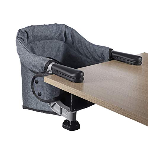 Hook On Chair Clip on High Chair Fold Flat Storage Portable Baby Feeding Seat High Load Design Attach to Fast Table Chair Removable Seat for Home and TravelGrey 0 belly baby and beyond