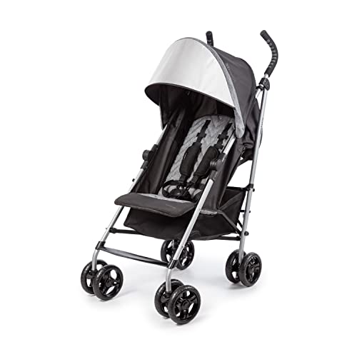 Summer 3Dlite ST Convenience Stroller Black Gray Lightweight Stroller with Steel Frame Large Seat Area Multi Position Recline Large Storage Basket Infant Stroller for Travel and More 0 belly baby and beyond