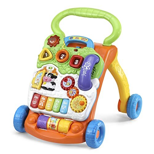 VTech Sit to Stand Learning Walker Frustration Free Packaging Orange 0 belly baby and beyond