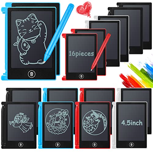 16 Pieces Mini LCD Writing Tablet 45 Inch Electronic Drawing Board for Kids Colorful Drawing Tablet Erasable Doodle Pad Reusable Learning Toy Gift for Girls Boys Toddlers 0 belly baby and beyond