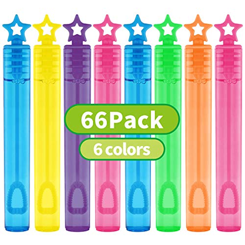 66 Pieces Mini Bubble WandsBubble Party Favors Assortment Toys for KidsThemed Birthday Halloween Goodie Bags Carnival Prizes Wedding Bubble Maker Toys for KidsOutdoor Gifts for Girls Boys 0 belly baby and beyond