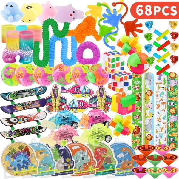 68 pcs Party Favors for Kids Pinata Stuffers Goodie Bags Fillers for Kids Birthday Party Treasure Box Prize Box Toys Carnival Prizes for kids classroom Assortment Party Toys Fidget Party Favors Bulk 0 belly baby and beyond