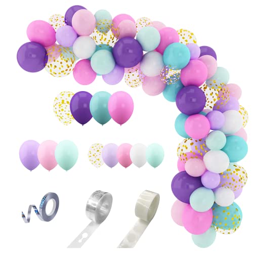 Amandir 168Pcs Unicorn Balloons Arch Garland Kit Pink Purple Aqua Blue Confetti Latex Balloons for Unicorn Birthday Decorations for Girls Wedding Baby Shower Party Supplies 0 belly baby and beyond