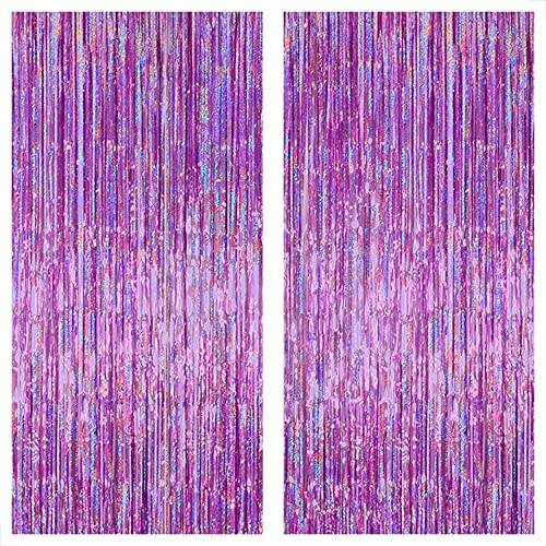 KatchOn Iridescent Purple Fringe Curtain 8x325 Feet Pack of 2 Purple Streamers Party Decorations Mermaid Birthday Decorations Purple Party Decorations Purple Bachelorette Party Decorations 0 belly baby and beyond