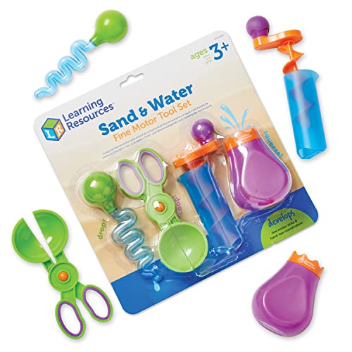 Learning Resources Sand Water Fine Motor Set Construction Toy 4 Pieces Ages 3 0 belly baby and beyond