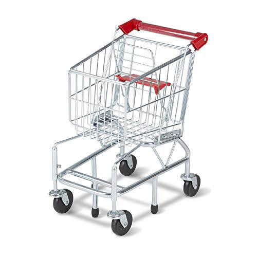 Melissa Doug Toy Shopping Cart With Sturdy Metal Frame Toddler Shopping Cart Pretend Grocery Cart Supermarket Pretend Play Shopping Cart For Kids Ages 3 0 belly baby and beyond