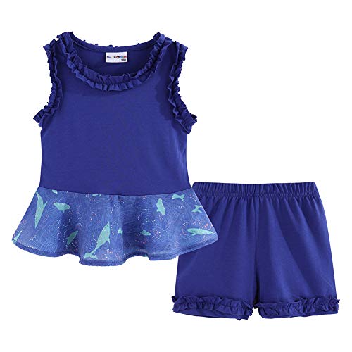 Mud Kingdom Little Girls Short Sleeve Outfits Cute Printing Summer Holiday 0 belly baby and beyond