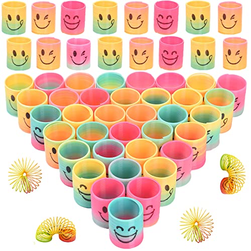 NEEW 36 Pack Coil Spring Toy Mini Springs Rainbow Magic Fidget Toys for Party Favors Carnival Prize Goodie Bag Filler Stocking Stuffers Bulk Gifts Kids Prizes 0 belly baby and beyond