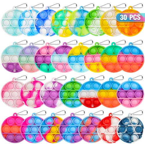 Pop Fidget Toys Its Party Favors for Kids 4 8 8 12 30PCS Mini Pop Keychain It Fidget Toy Bulk Fidgets for Classroom Prizes Pack Toddler Sensory Toys Birthday Party Favors for Kids Goodie Bag Stuffers 0 belly baby and beyond