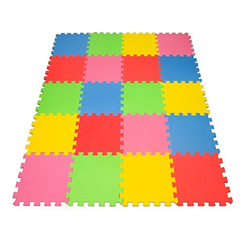 20 XLarge Foam Mats Toy ideal Gift Colorful Tiles Multi Use Create Build A Safe PLay Area Interlocking Puzzle eva Non Toxic Floor for Children Toddler Infant Kids Baby Room Yard Superyard 0 belly baby and beyond