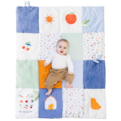 Baby Floor Play Mat Foldable 40x51 Inch Kids Outdoor Play Mat Interactive Toys Non Slip Washable Padded Baby Play Mat for kids Activity Play Mat Kids Play Mat for babies Tummy Time Play Mat 0 belly baby and beyond