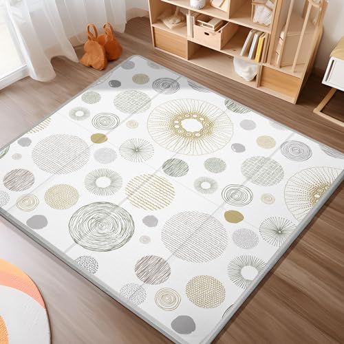 Baby Play Mat for FloorBaby Play Mat for 59x 59PlaypenReversible08 in Thick Waterproof PlaymatAnti Slip Floor Playing MatsNon ToxicBaby Playmat for Indoor and Outdoor UseCircle 0 belly baby and beyond