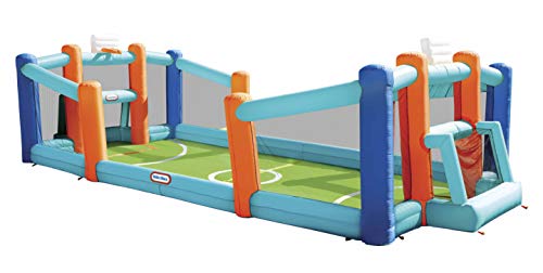 Little Tikes Huge Inflatable Backyard Soccer Basketball Court for Multiple Kids Blower with GFCI Plug 0 belly baby and beyond