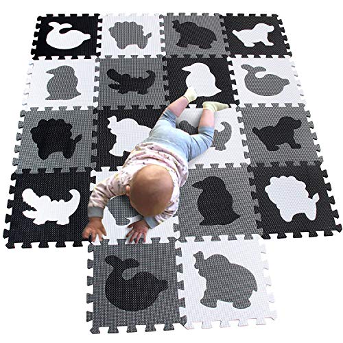 MQIAOHAM 18 Pieces Puzzle Play Mats Soft Baby Play Mat Kids Interlocking Foam Floor Tiles Toddlers Carpet Playmats Animal G301018 P051HBH 0 belly baby and beyond