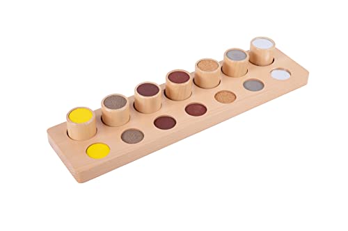 Montessori Sensory Toys for Babies 6 12 Months Wooden Touch Match Board Sensory Games for Kids 2 3 4 Years Learning Different Materials Touch FeelMontessori Kids Sensory Homeschool Supplies 0 belly baby and beyond