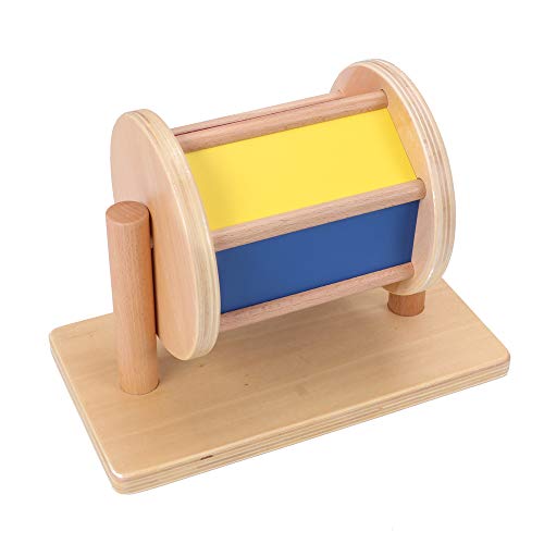 Montessori Spinning Drum Baby Wooden Toys for 1 3 Year Old with Mirror and Bell for Infant Toddler Sensory Development Toys Baby Toys Gifts 0 belly baby and beyond