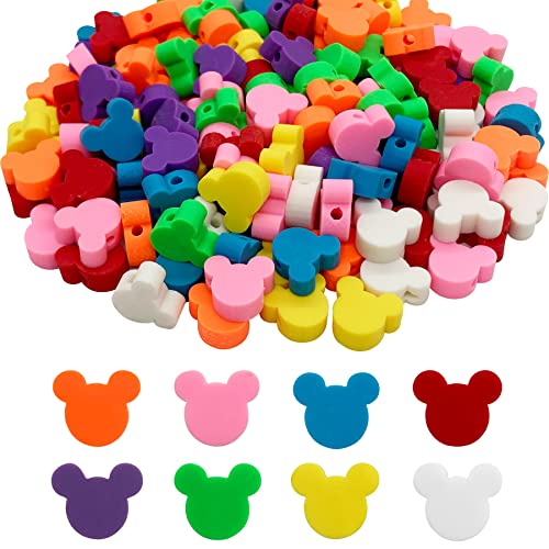 100 Pcs Mouse Head Polymer Clay Beads Mixed Heishi Spacer Beads Supplies for DIY Bracelet Earring Necklace Jewelry Making 0 belly baby and beyond