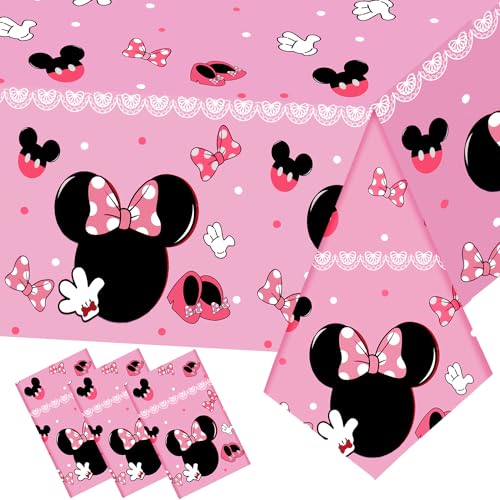 3Pack Mouse Table Cloth 54 x 108 Inch Mouse Birthday Party Supplies for Kids Minnie Mouse Theme 1st 2nd 3rdoh twodles Baby Shower Birthday Party Deacoration Supplies 0 belly baby and beyond