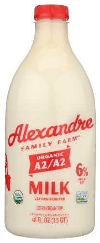 Alexandre Family Farms Milk 6 Percent Whole Cream Top A2 Organic 48 Fl Oz 0 belly baby and beyond