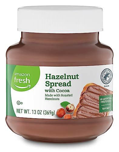 Amazon Fresh Hazelnut Spread with Cocoa 13 Oz 0 belly baby and beyond