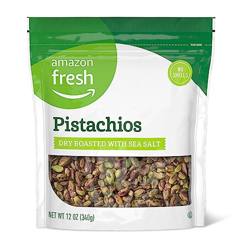 Amazon Fresh Pistachios Dry Roasted with Sea Salt No Shells 12 oz 0 belly baby and beyond