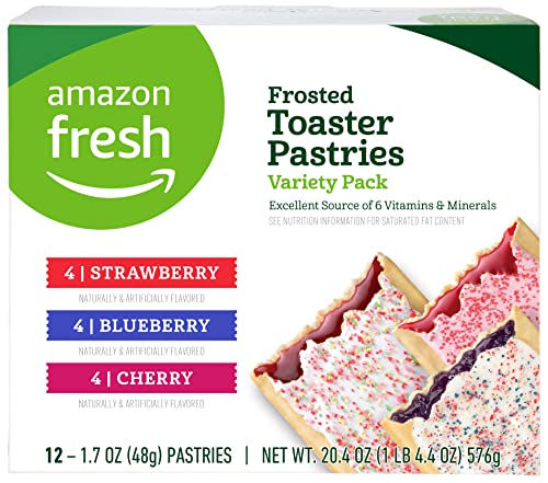 Amazon Fresh Toaster Pastries Variety Pack Strawberry Blueberry Cherry 12ct 0 belly baby and beyond