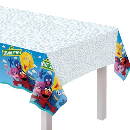 Amscan Everyday Sesame Street Plastic Table Cover 54 x 96 1 Piece Durable Colorful Design Perfect for Kids Parties Home Gathering or Preschool 0 belly baby and beyond