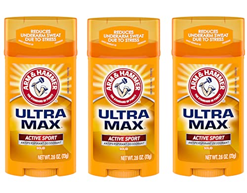 Arm and Hammer Ultra Max Solid Antiperspirant Deodorant Active Sport 26 oz Pack of 3 0 belly baby and beyond