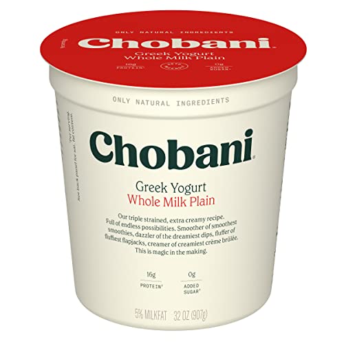 Chobani Whole Milk Plain Greek Yogurt 32oz 0 belly baby and beyond