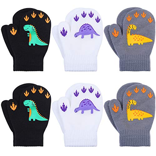 Cooraby 6 Pairs Toddler Magic Stretch Mittens Winter Unisex Baby Knitted Gloves Mittens 0 belly baby and beyond