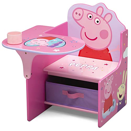 Delta Children Chair Desk with Storage Bin Ideal for Arts Crafts Snack Time Homeschooling Homework More Peppa Pig 0 belly baby and beyond