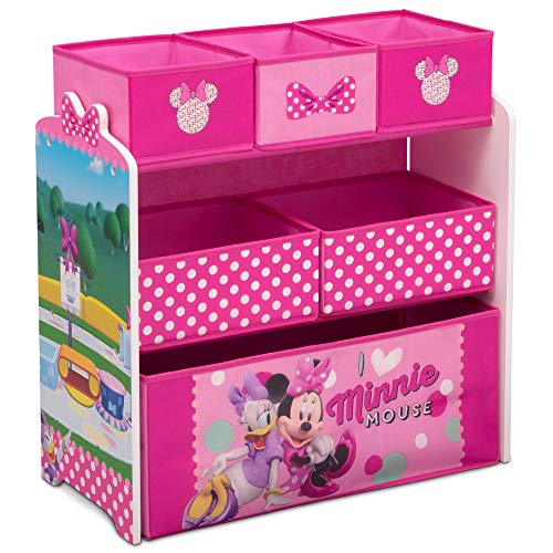 Delta Children Disney Minnie Mouse 6 Bin Design and Store Toy Organizer 0 belly baby and beyond