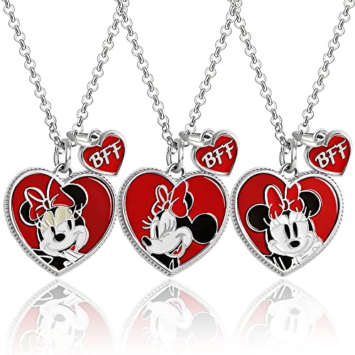 Disney Girls Minnie Mouse BFF Necklace Set of 3 Best Friends Necklaces with BFF Charm and Minnie Mouse Pendant 0 belly baby and beyond