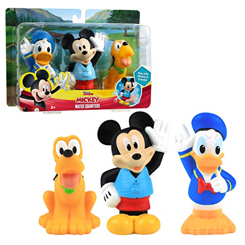 Disney Junior Mickey Mouse Bath Toy Set Includes Mickey Mouse Donald Duck and Pluto Water Toys Kids Toys for Ages 3 Up by Just Play 0 belly baby and beyond