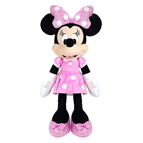 Disney Junior Mickey Mouse Jumbo 25 inch Plush Minnie Mouse Doll Pink Super Soft Plush Kids Toys for Ages 2 Up by Just Play 0 belly baby and beyond