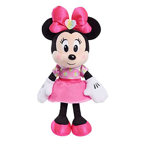 Disney Junior Minnie Mouse 8 Inch Small Hearts Minnie Mouse Beanbag Plush Minnie Mouse In Pink Heart Dress Stuffed Animal 0 belly baby and beyond