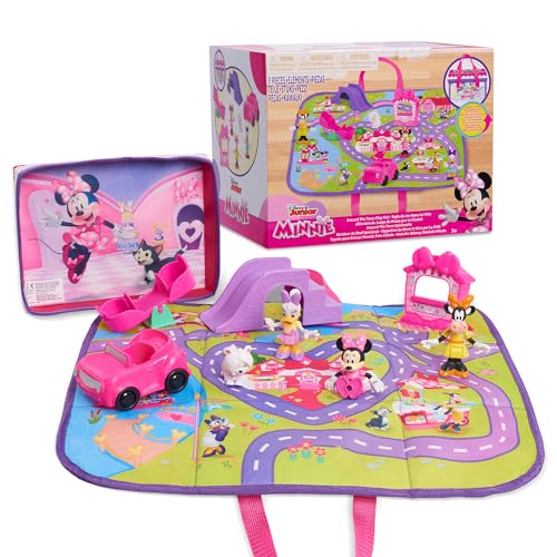 Disney Junior Minnie Mouse Around the Town Play Mat 9 piece Figure Playset Officially Licensed Kids Toys for Ages 3 Up Amazon Exclusive 0 belly baby and beyond