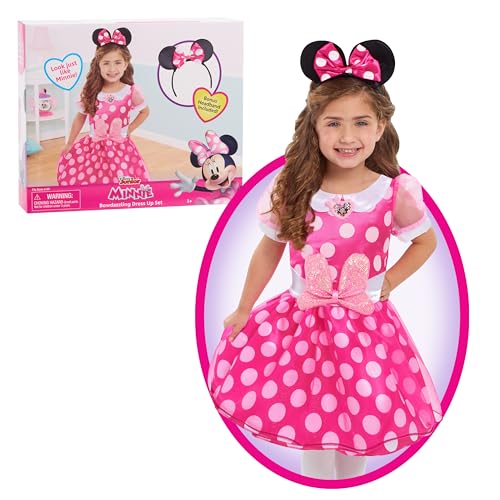 Disney Junior Minnie Mouse Bowdazzling Dress Includes Minnie Ears Headband Dress Up and Pretend Play Kids Toys for Ages 3 Up by Just Play 0 belly baby and beyond