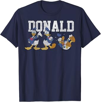 Disney Mickey And Friends Donald Duck Pose Lineup T Shirt 0 belly baby and beyond