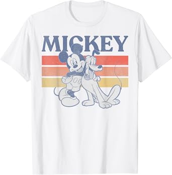 Disney Mickey And Friends Mickey And Pluto Retro Line T Shirt 0 belly baby and beyond