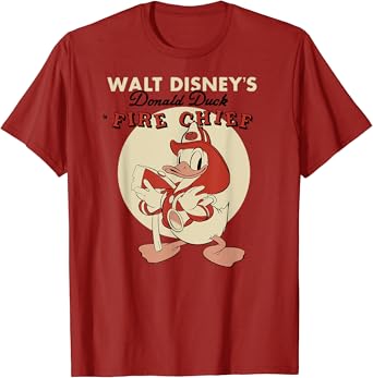 Disney Mickey And Friends Vintage Donald Duck Fire Chief T Shirt 0 belly baby and beyond