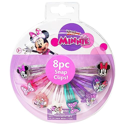 Disney Minnie Kids Hair Clips for Girls Snap Clips 8 Pack Multi Color Ages 3 0 belly baby and beyond